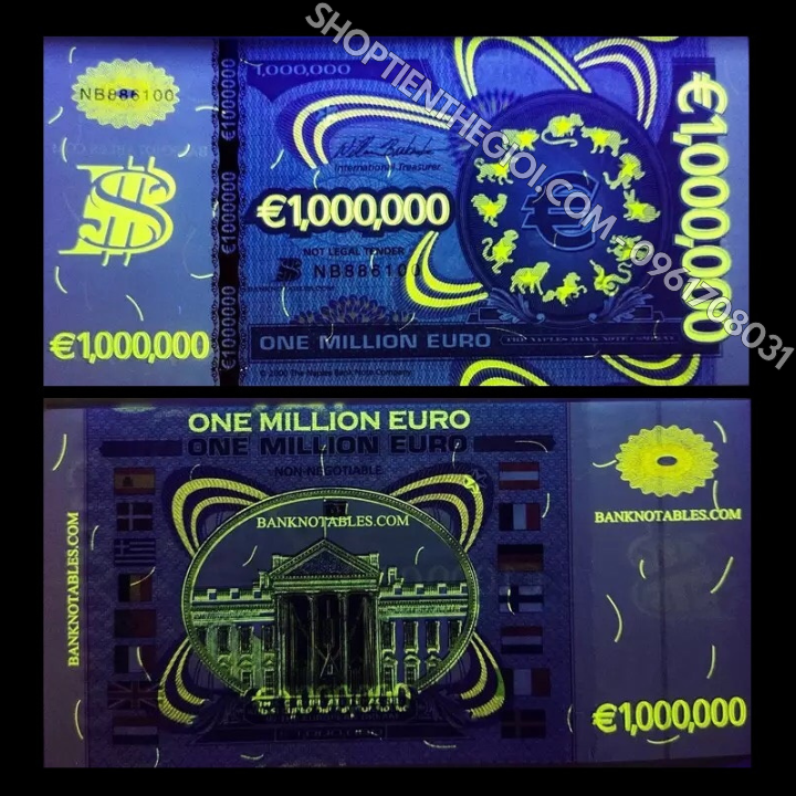 Tiền lưu niệm 1 triệu EURO dạ quang (Mẫu 2) - SP005598
